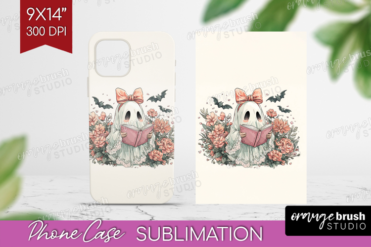 Cute Ghost Phone Case PNG - Spooky Halloween Case PNG