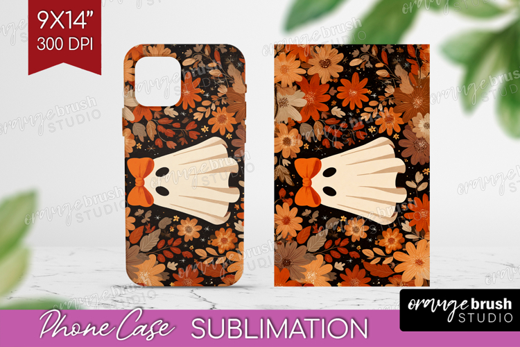 Cute Ghost Phone Case PNG - Spooky Halloween Case PNG