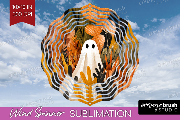 Cute Ghost Wind Spinner Sublimation PNG - Spooky Halloween