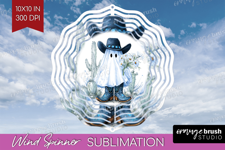 Cute Ghost Wind Spinner Sublimation PNG - Spooky Halloween