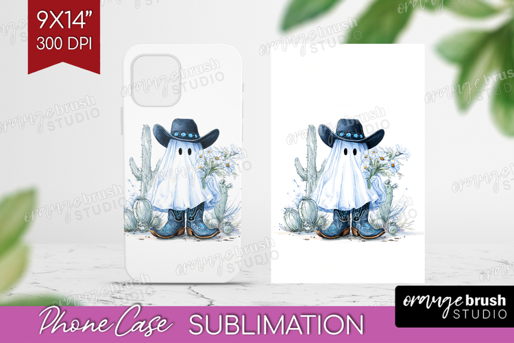 Cute Ghost Phone Case PNG - Spooky Halloween Case PNG