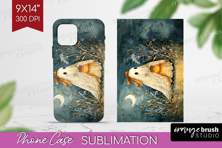 Cute Ghost Phone Case PNG - Spooky Halloween Case PNG