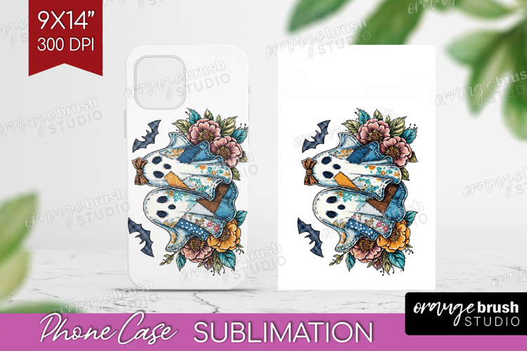 Cute Ghost Phone Case PNG - Spooky Halloween Case PNG