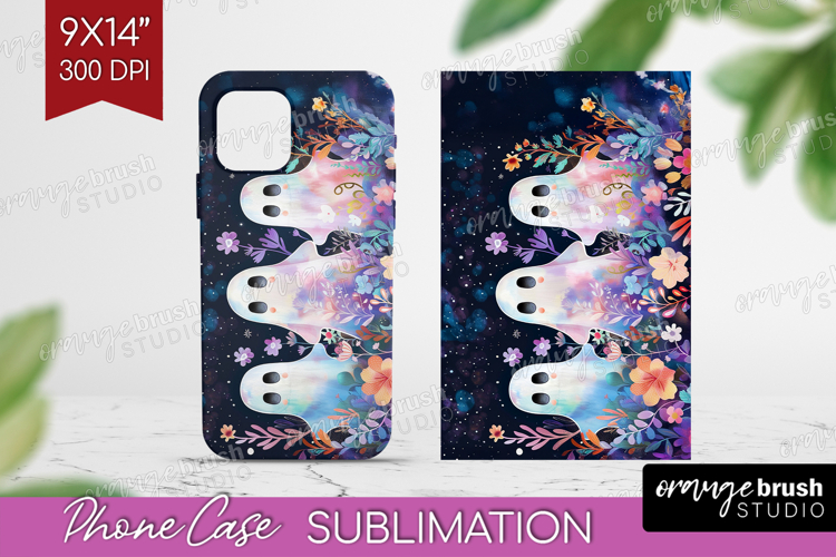 Cute Ghost Phone Case PNG - Spooky Halloween Case PNG