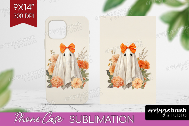 Cute Ghost Phone Case PNG - Spooky Halloween Case PNG