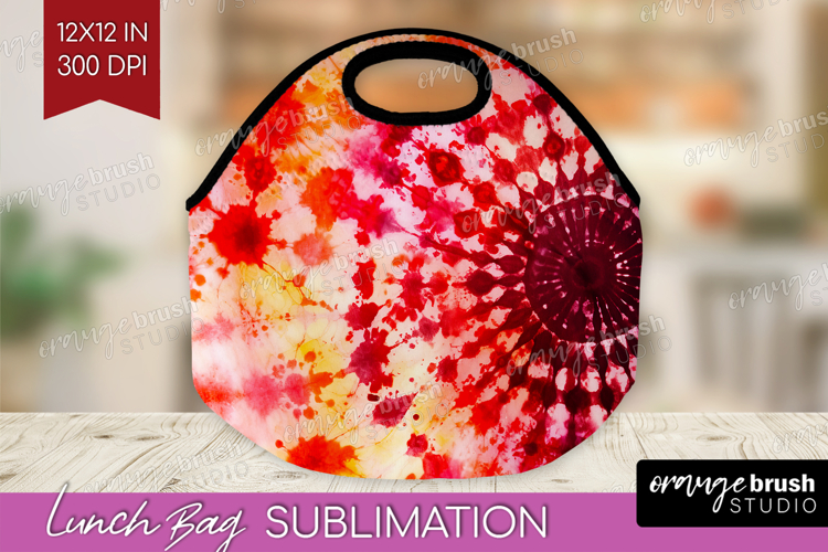 Halloween Lunch Bag - Tie Dye Lunch Bug PNG Sublimation