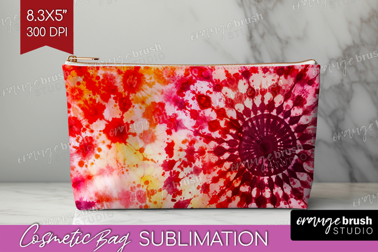 Halloween Cosmetic Bag - Tie Dye Makeup Bag PNG Sublimation