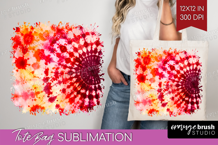 Halloween Tote Bag - Tie Dye Tote Bag PNG Sublimation
