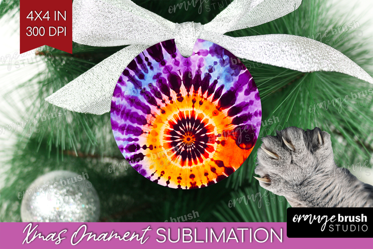 Halloween Ornament PNG - Tie Dye PNG Sublimation