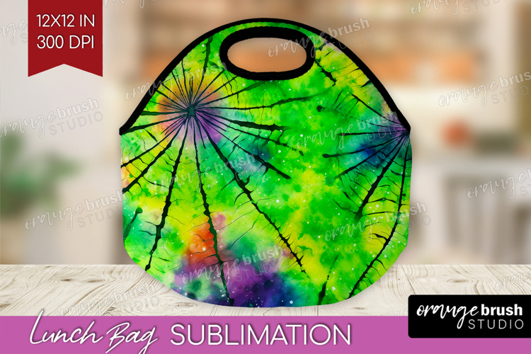 Halloween Lunch Bag - Tie Dye Lunch Bug PNG Sublimation