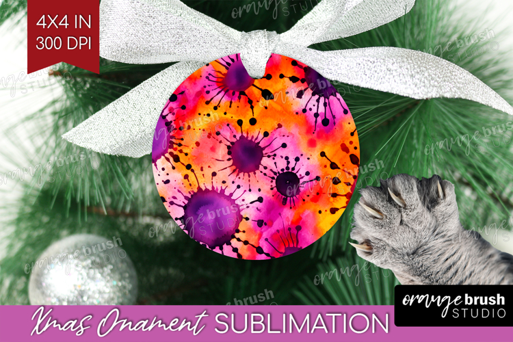Halloween Ornament PNG - Tie Dye PNG Sublimation