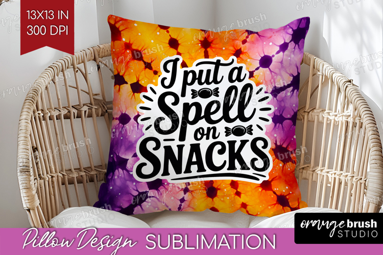 Sarcastic Halloween Quote Pillow Sublimation - Tie Dye Cover