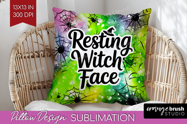 Sarcastic Halloween Quote Pillow Sublimation - Tie Dye Cover