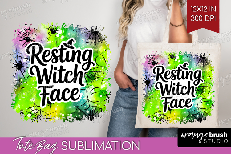 Sarcastic Halloween Quote Tote Bag - Tie Dye Tote Bag PNG