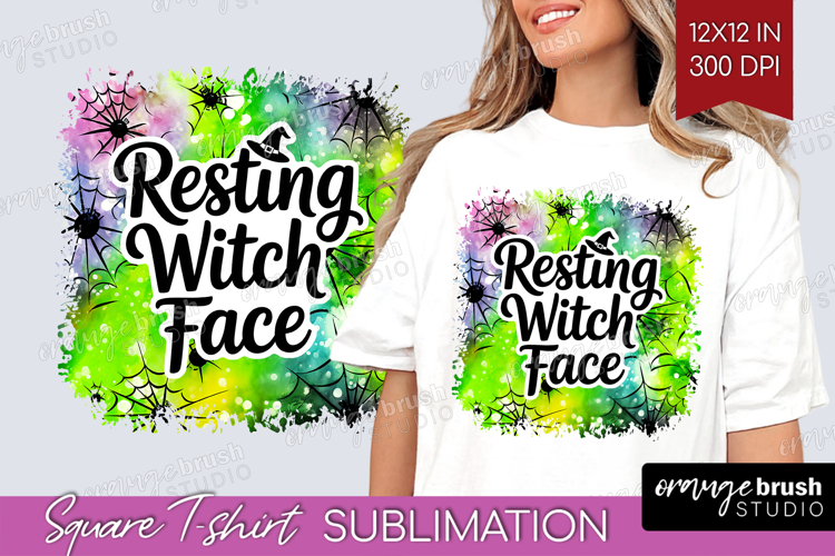 Sarcastic Halloween Quote Square Tshirt Background - Tie Dye