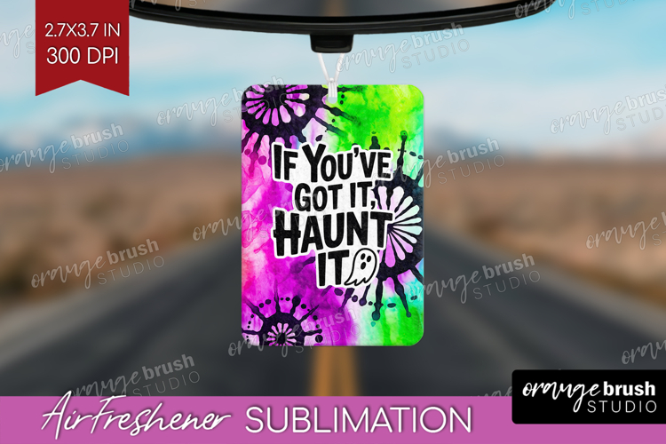 Sarcastic Halloween Quote Air Freshener PNG - Tie Dye PNG