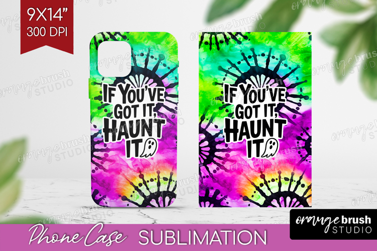 Sarcastic Halloween Quote Phone Case PNG - Tie Dye Case PNG