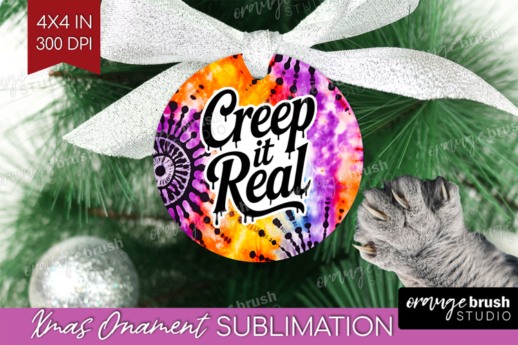 Sarcastic Halloween Quote Ornament PNG - Tie Dye PNG