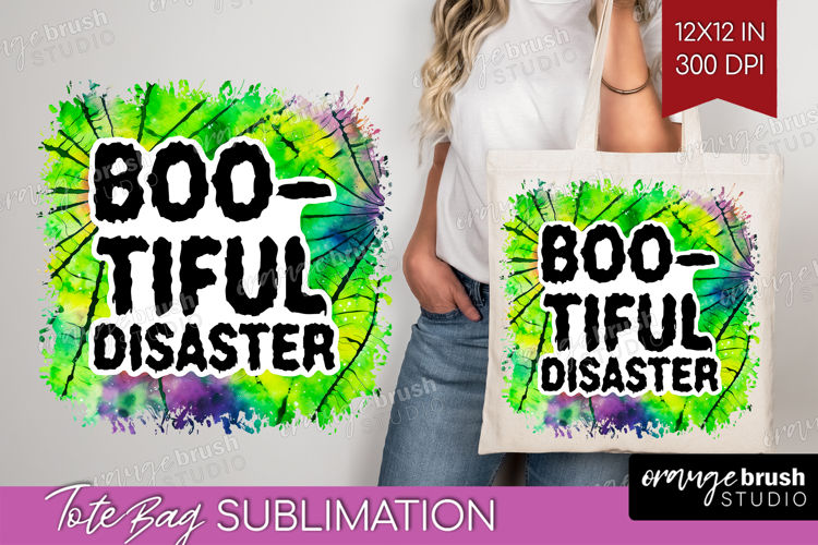 Sarcastic Halloween Quote Tote Bag - Tie Dye Tote Bag PNG