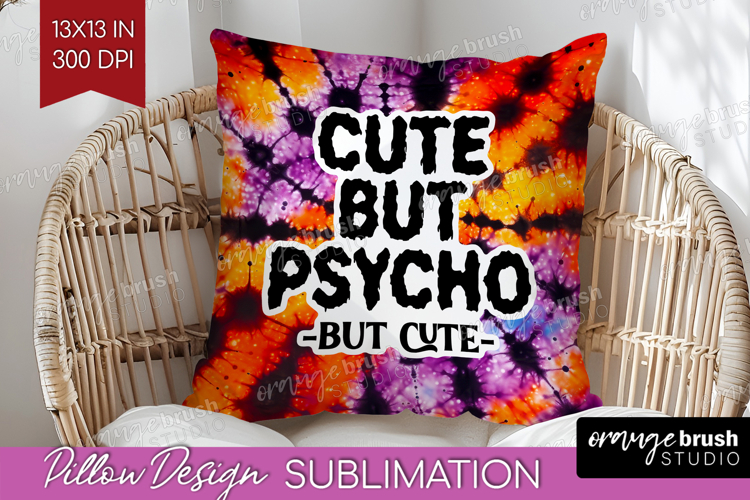 Sarcastic Halloween Quote Pillow Sublimation - Tie Dye Cover