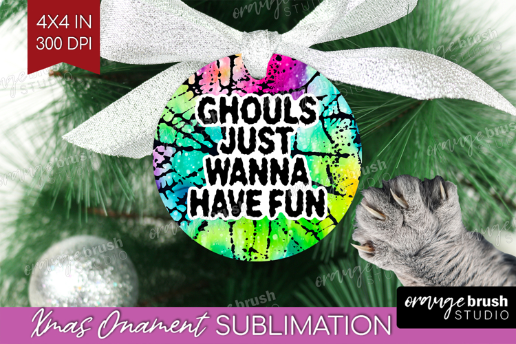 Sarcastic Halloween Quote Ornament PNG - Tie Dye PNG
