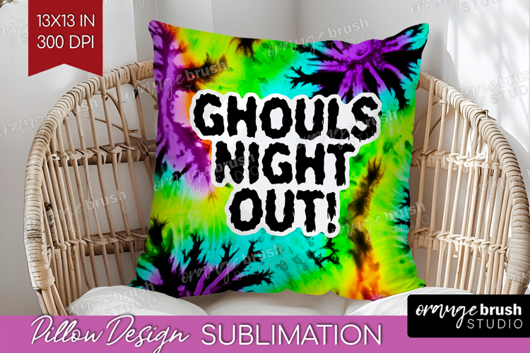 Sarcastic Halloween Quote Pillow Sublimation - Tie Dye Cover