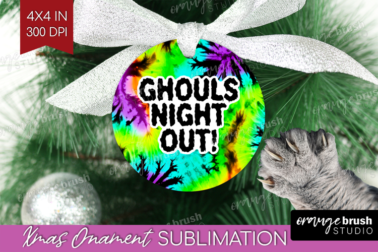 Sarcastic Halloween Quote Ornament PNG - Tie Dye PNG