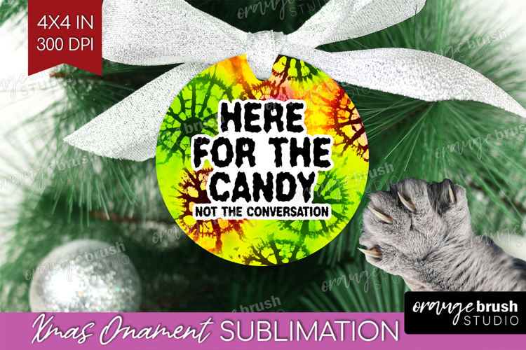 Sarcastic Halloween Quote Ornament PNG - Tie Dye PNG