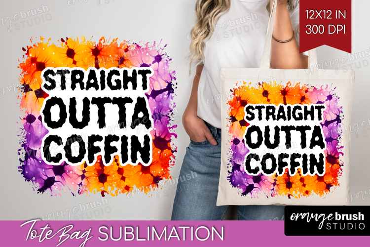 Sarcastic Halloween Quote Tote Bag - Tie Dye Tote Bag PNG