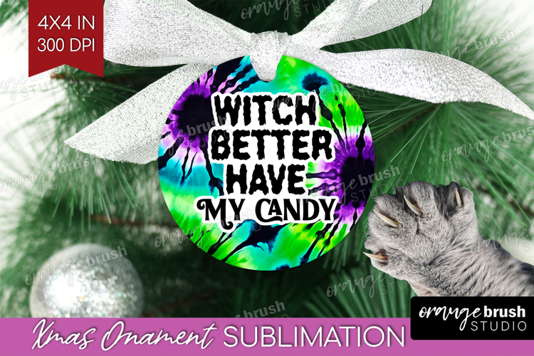 Sarcastic Halloween Quote Ornament PNG - Tie Dye PNG