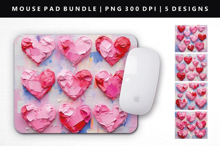 Heart Mouse Pad Design | Mouse Pad Sublimation PNG example image 1