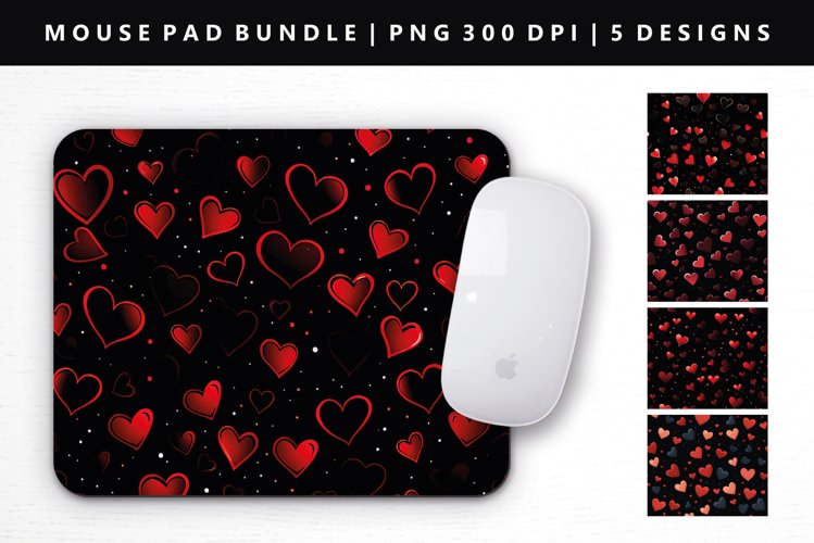 Heart Mouse Pad Design | Mouse Pad Sublimation PNG example image 1