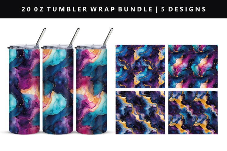 Alcohol Ink Tumbler Wrap Image 4