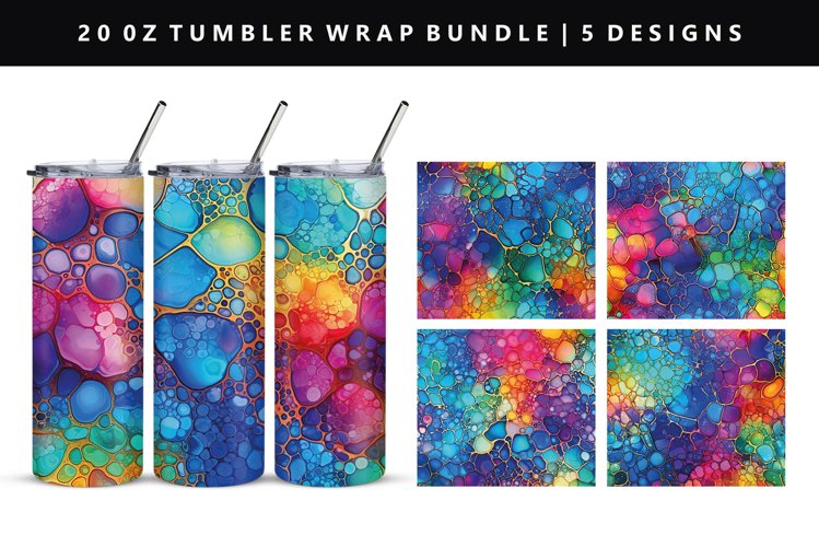 Alcohol Ink Tumbler Wrap Image 21