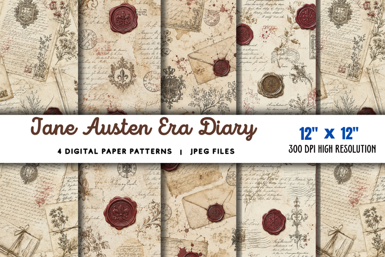 Jane Austen Era Diary Sheets JPG