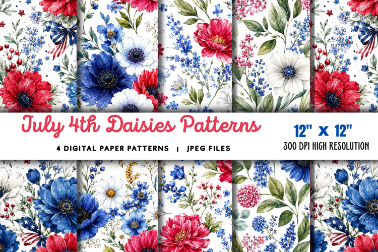 July Daisies Patterns JPG