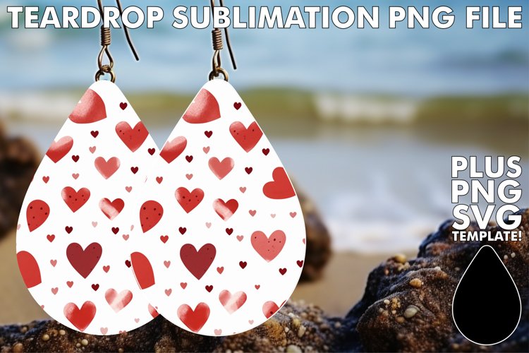 Serene Watercolor Teardrops: Sublimation Earrings