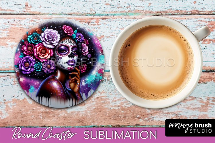 Catrina Coaster - Halloween Round Coaster, Day of the Dead
