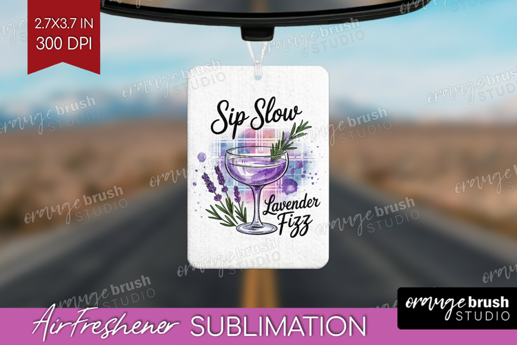 Lavender Fizz Cocktail Air Freshener PNG Summer Drink PNG