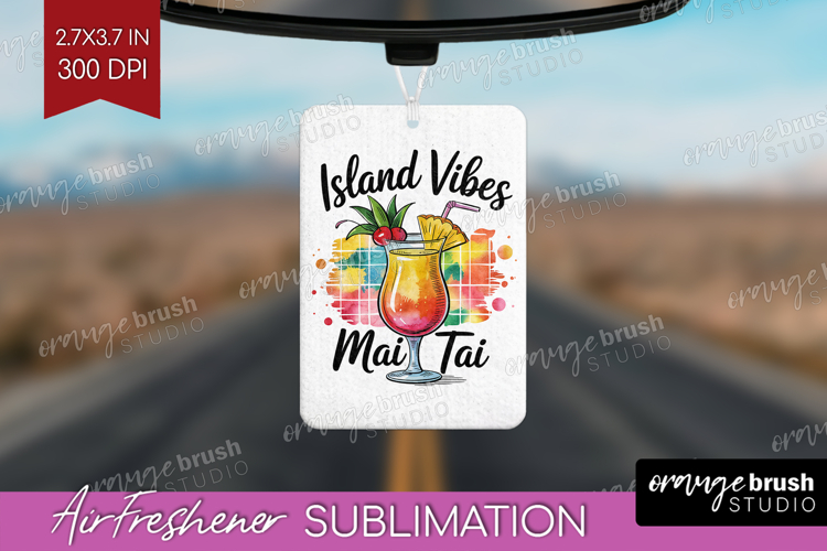 Mai Tai Cocktail Air Freshener PNG Summer Drink PNG