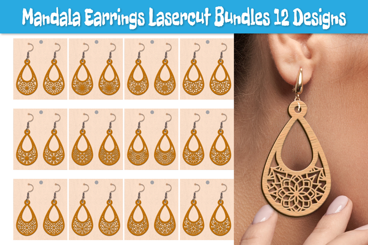 Mandala Earring Lasercut BUNDLES