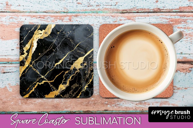Marble Texture Square Coaster Sublimation - Marble Coaster