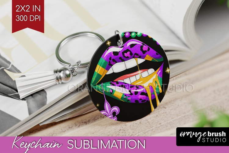 Mardi Gras Keychain PNG - Carnival Keychain Sublimation