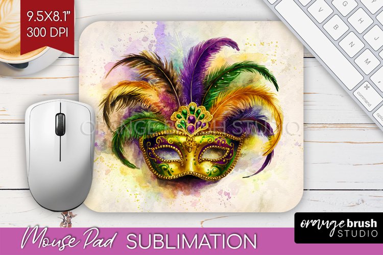 Mardi Gras Mouse Pad Sublimation - Carnival Mousepad PNG