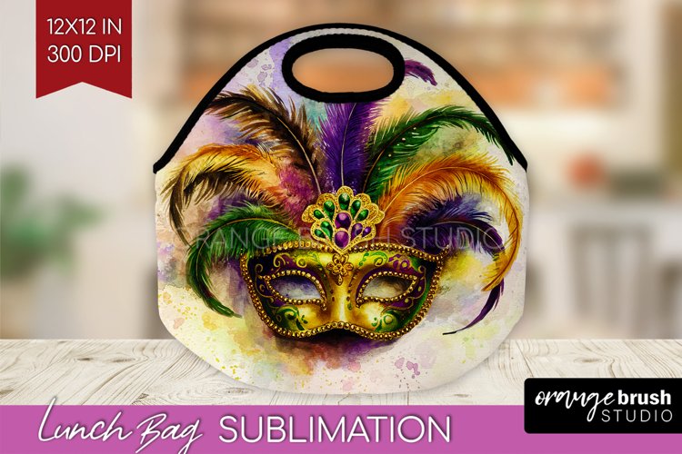 Mardi Gras Lunch Bag - Carnival Lunch Bug PNG Sublimation