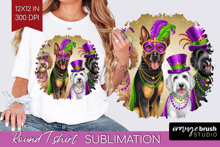 Mardi Gras Round Tshirt Background - Carnival PNG