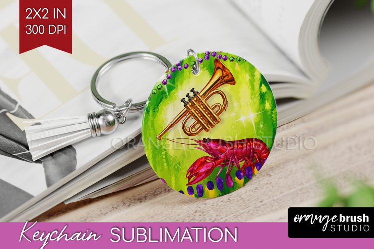 Mardi Gras Keychain PNG - Carnival Keychain Sublimation