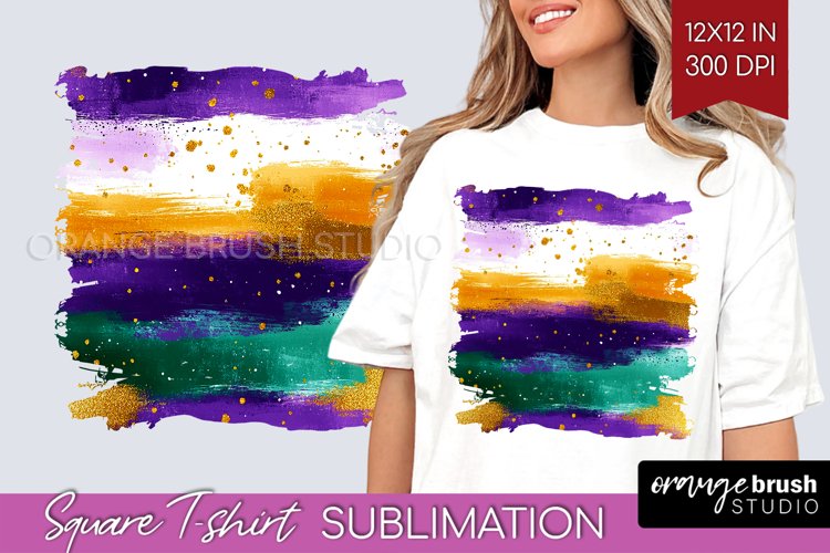 Mardi Gras Square Tshirt Background - Carnival PNG