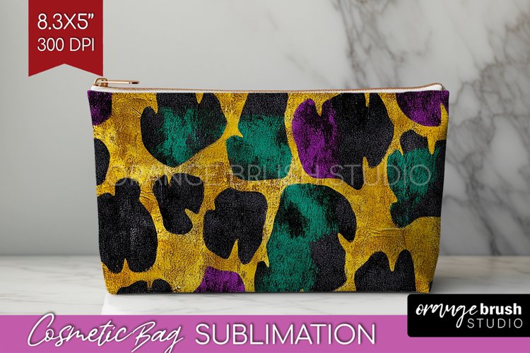 Mardi Gras Cosmetic Bag - Carnival Makeup Bag PNG