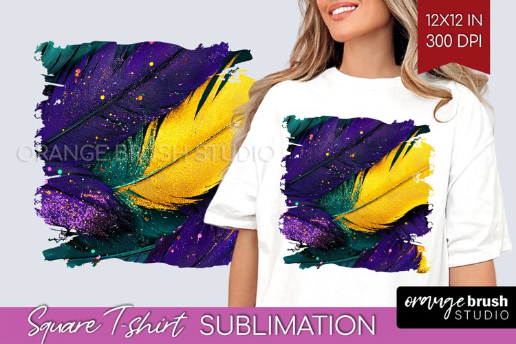 Mardi Gras Square Tshirt Background - Carnival PNG